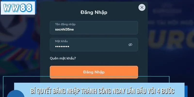 Bí quyết đăng nhập thành công ngay lần đầu với 4 bước 