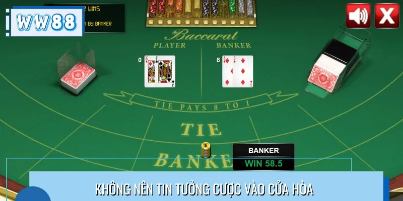 Không nên chọn cược vào cửa Hòa bởi tỷ lệ thắng rất thấp