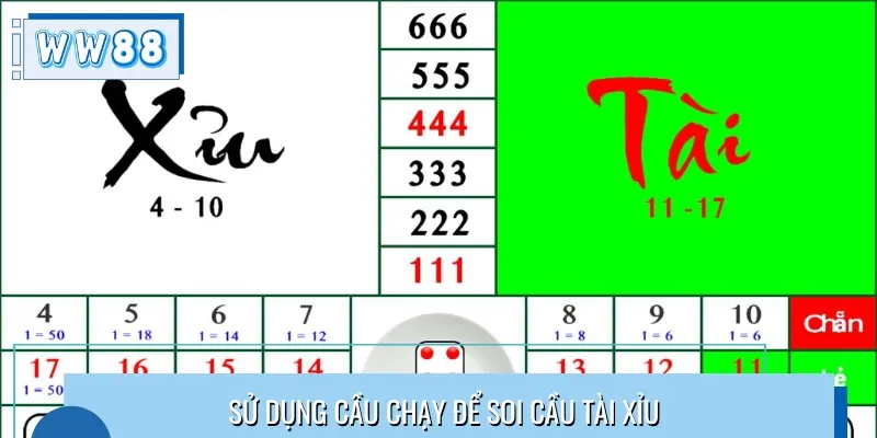 Cầu chạy soi cầu Tài Xỉu được nhiều cao thủ áp dụng phổ biến