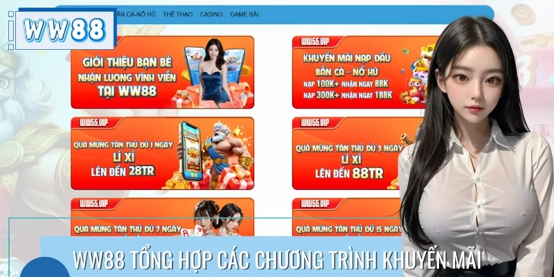 Các chương trình khuyến mãi đang được WW88 triển khai